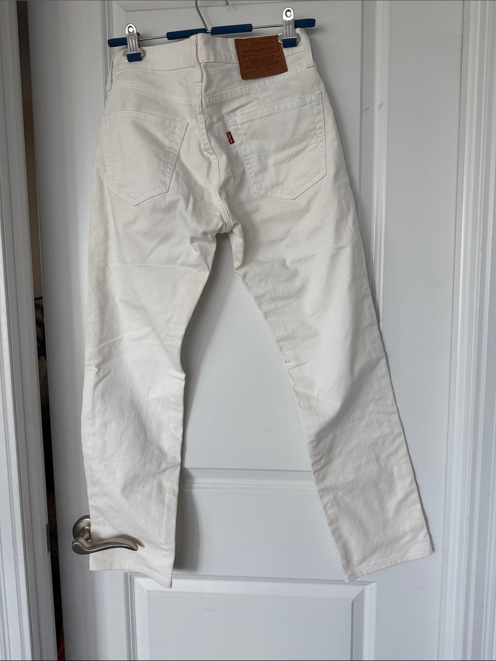 Levi's White Straight Leg Jeans